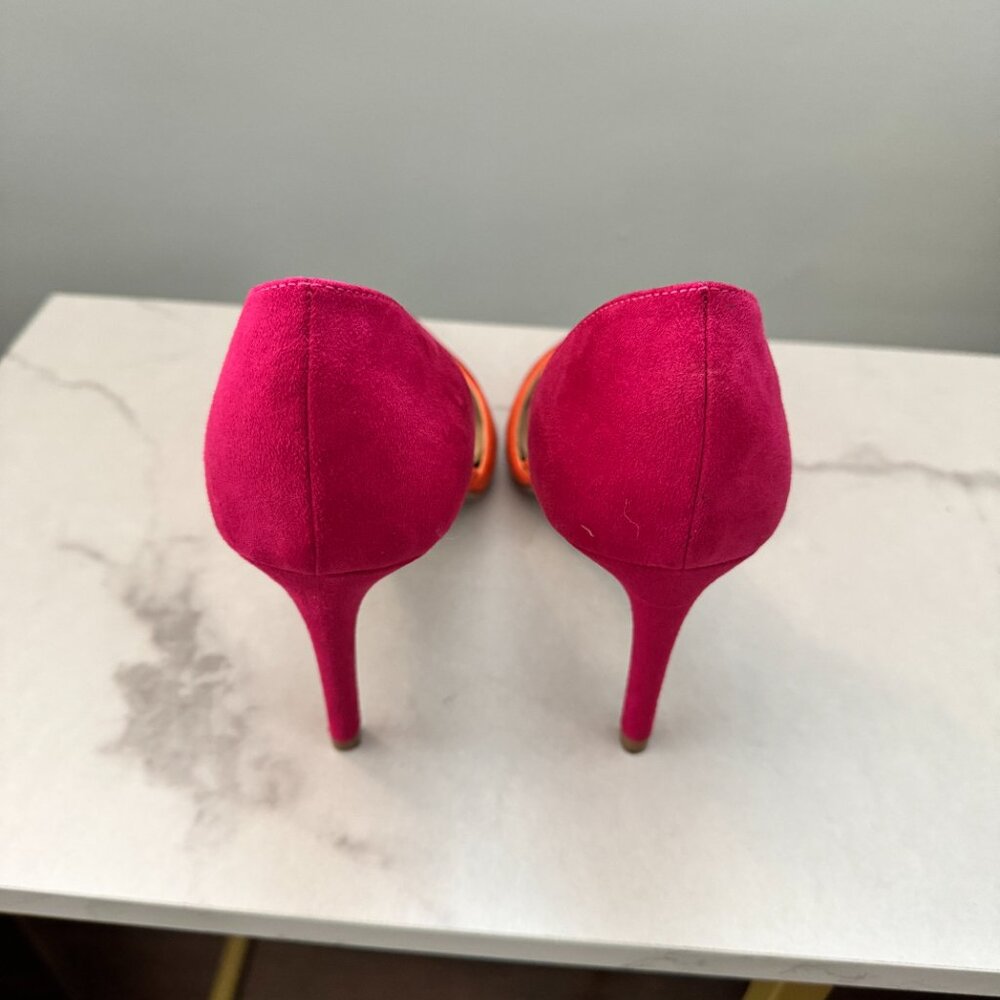 Kelly and Katie Pink and Orange Two Toned Pumps - Picture 4 of 5